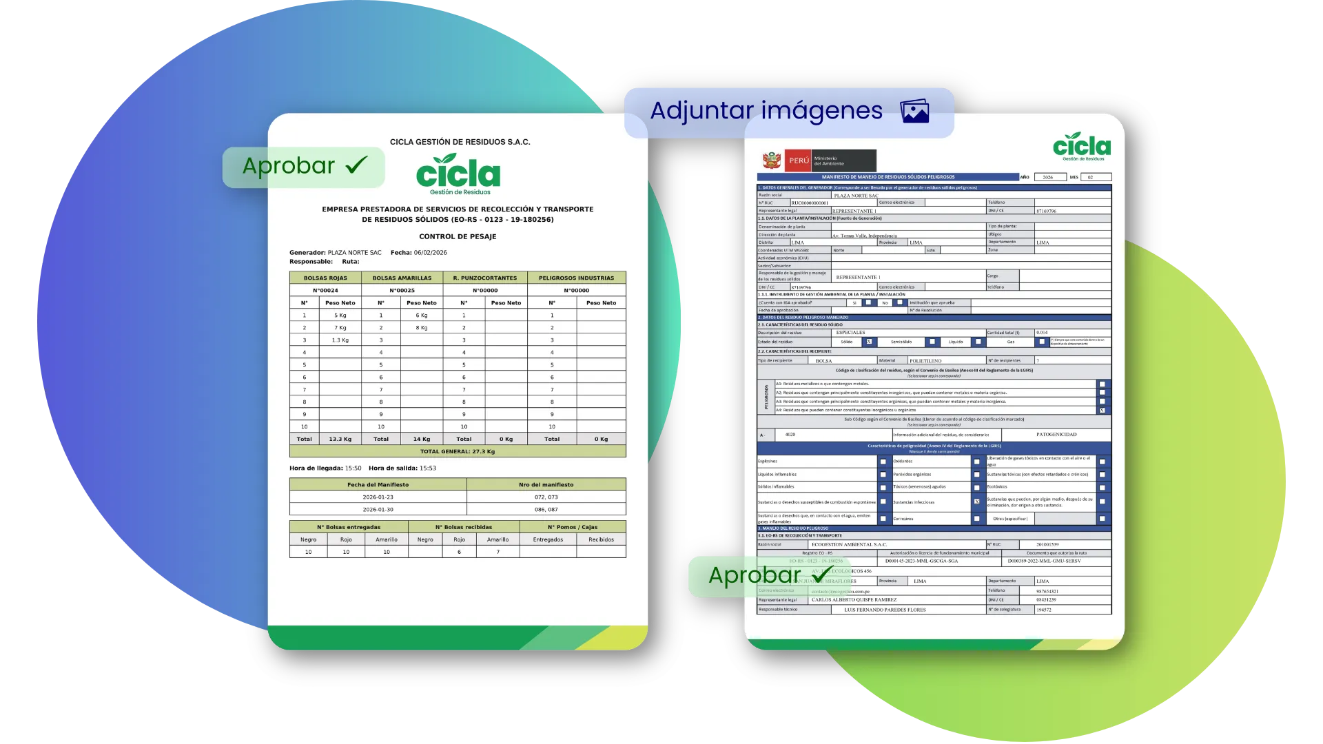 Emisión de Fichas de Control de Pesaje y Manifiestos