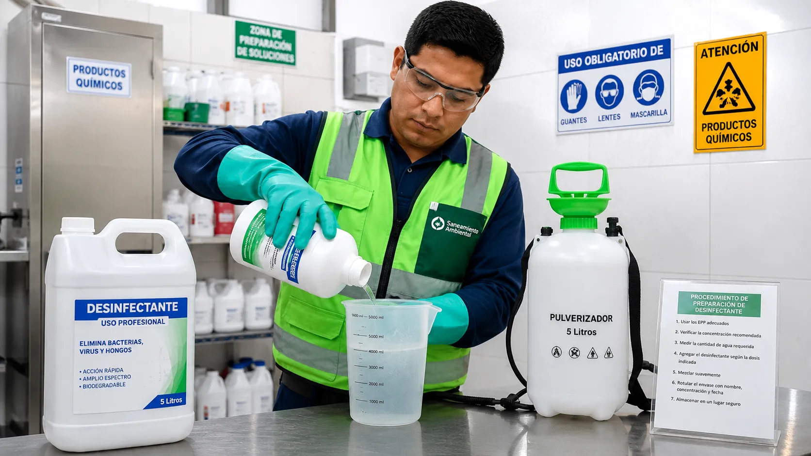 Preparación de desinfectantes