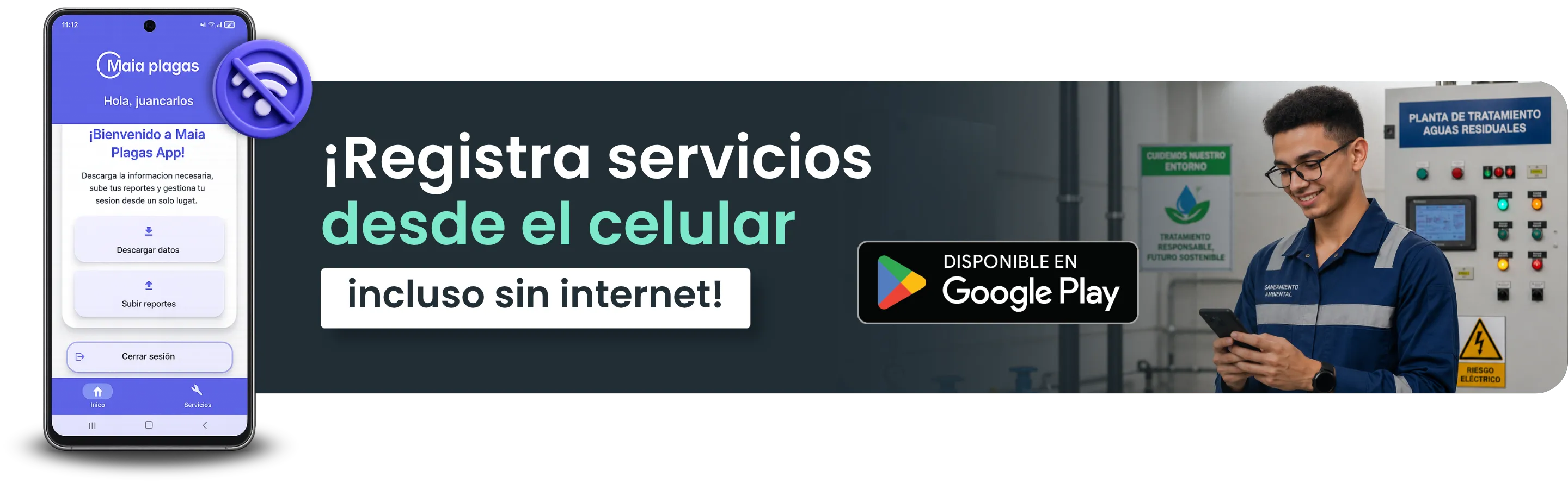 App Maia Plagas - Registra servicios desde el celular incluso sin internet
