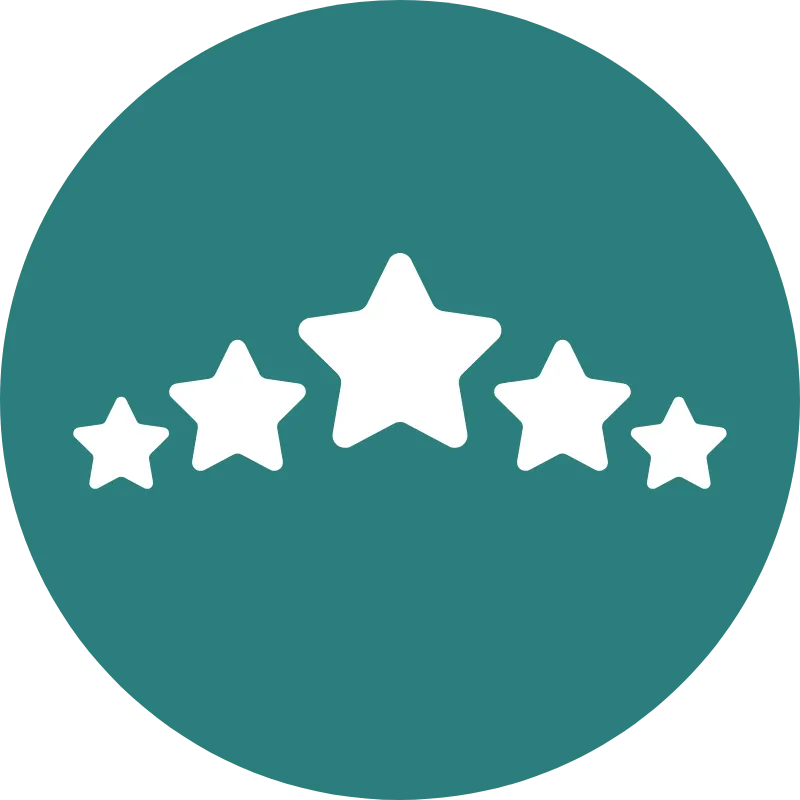 Icono de estrellas de calidad